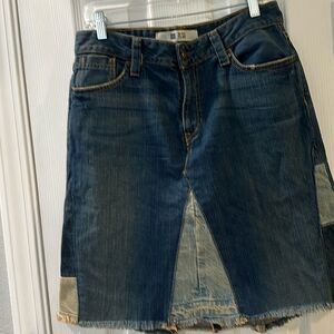 Gap vintage Jean skirt with patches size 8